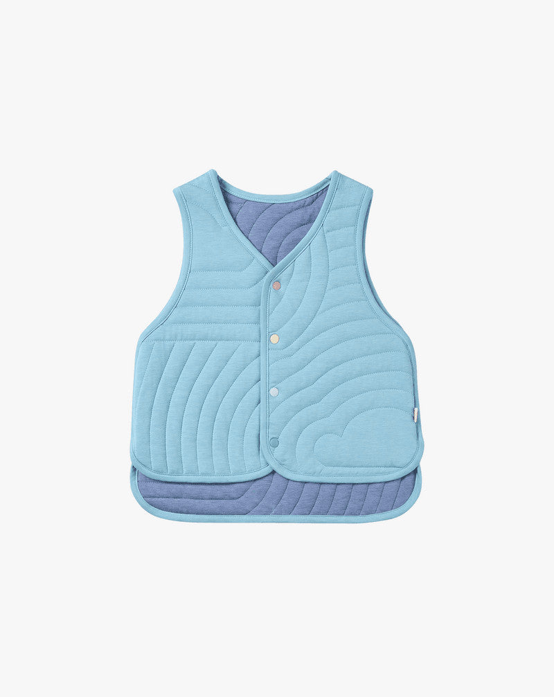 PETITE REVERY QUILTED CLOUD VEST FORGET-ME-NOT