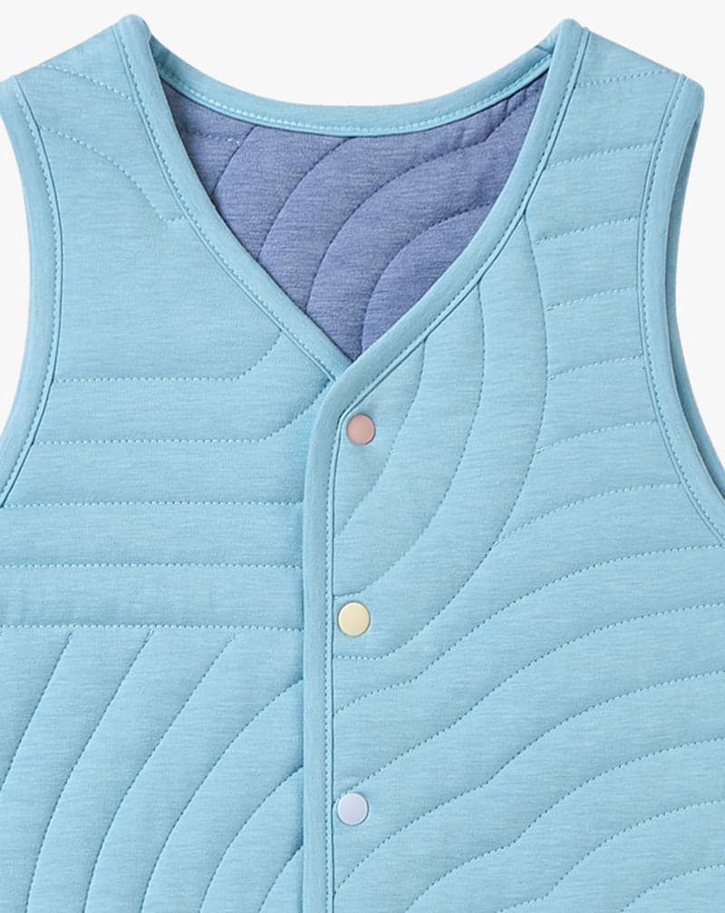 PETITE REVERY QUILTED CLOUD VEST FORGET-ME-NOT