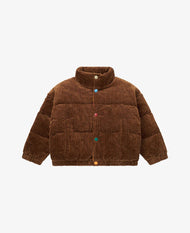 PETITE REVERY CORDUROY PUFFER COAT COCOA