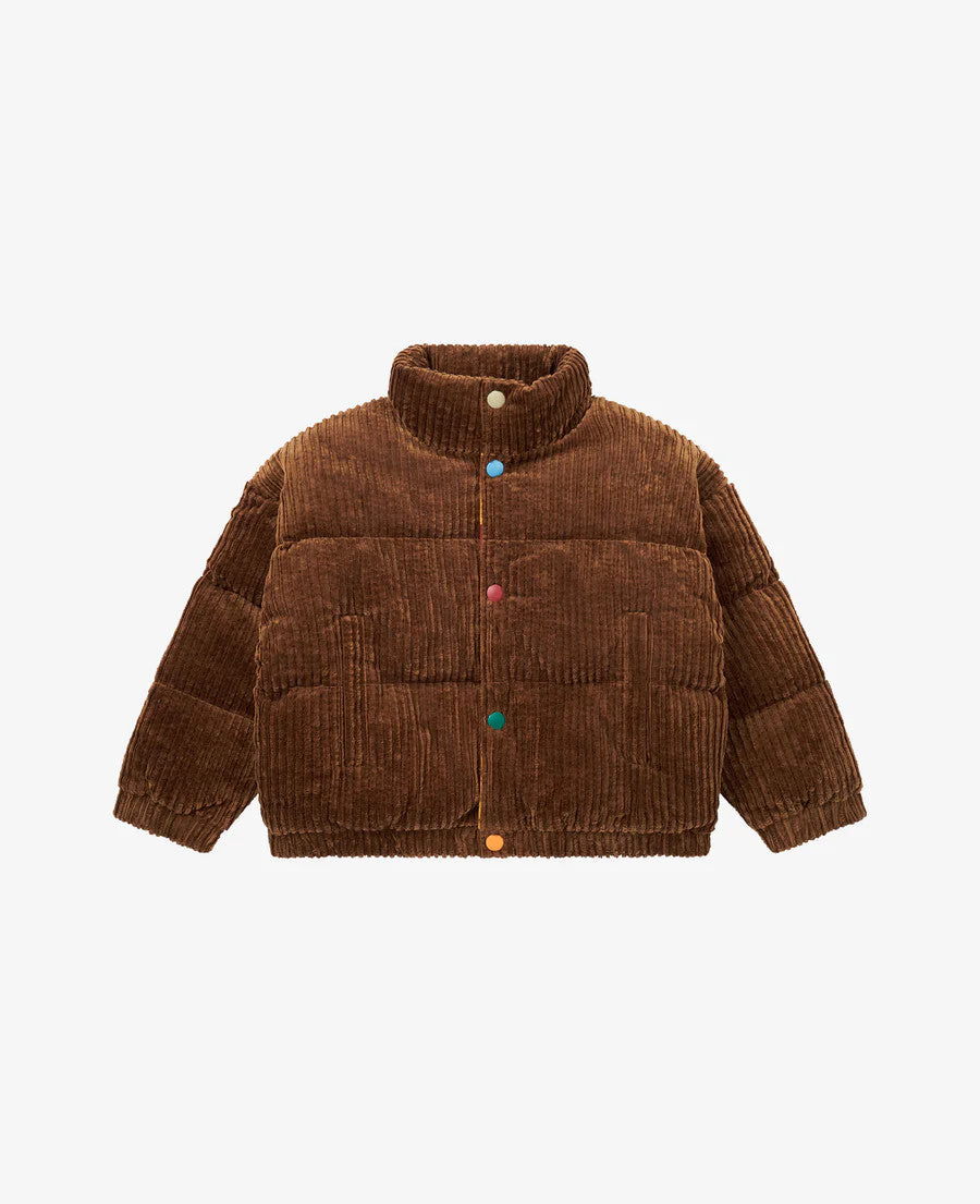 Petite Revery Corduroy Puffer Coat Cocoa