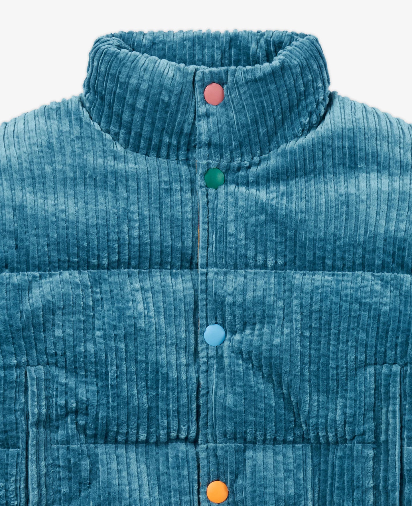 PETITE REVERY CORDUROY PUFFER COAT MINERAL BLUE - baby enRoute