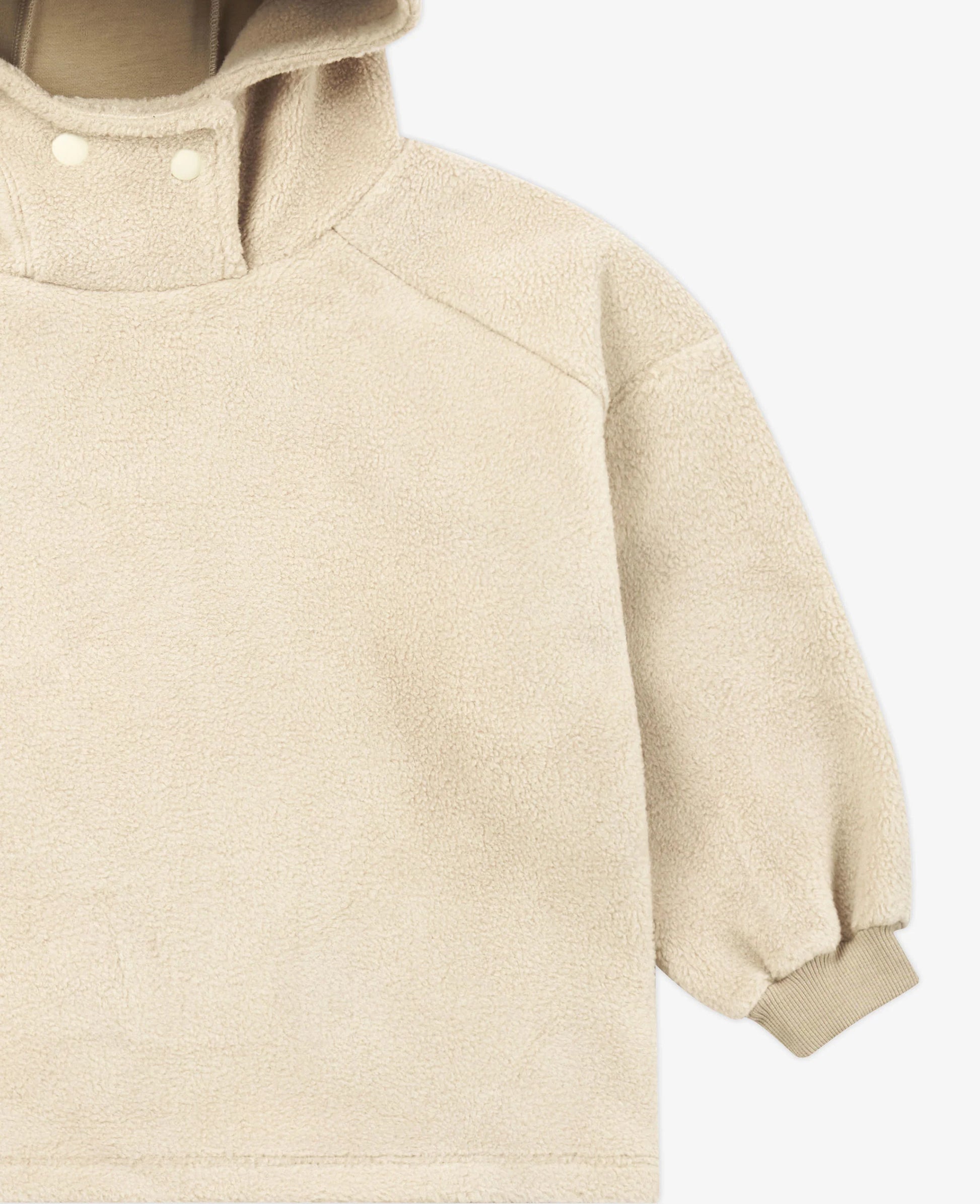 PETITE REVERY RECYCLED FLEECE HOODED PULLOVER OAT