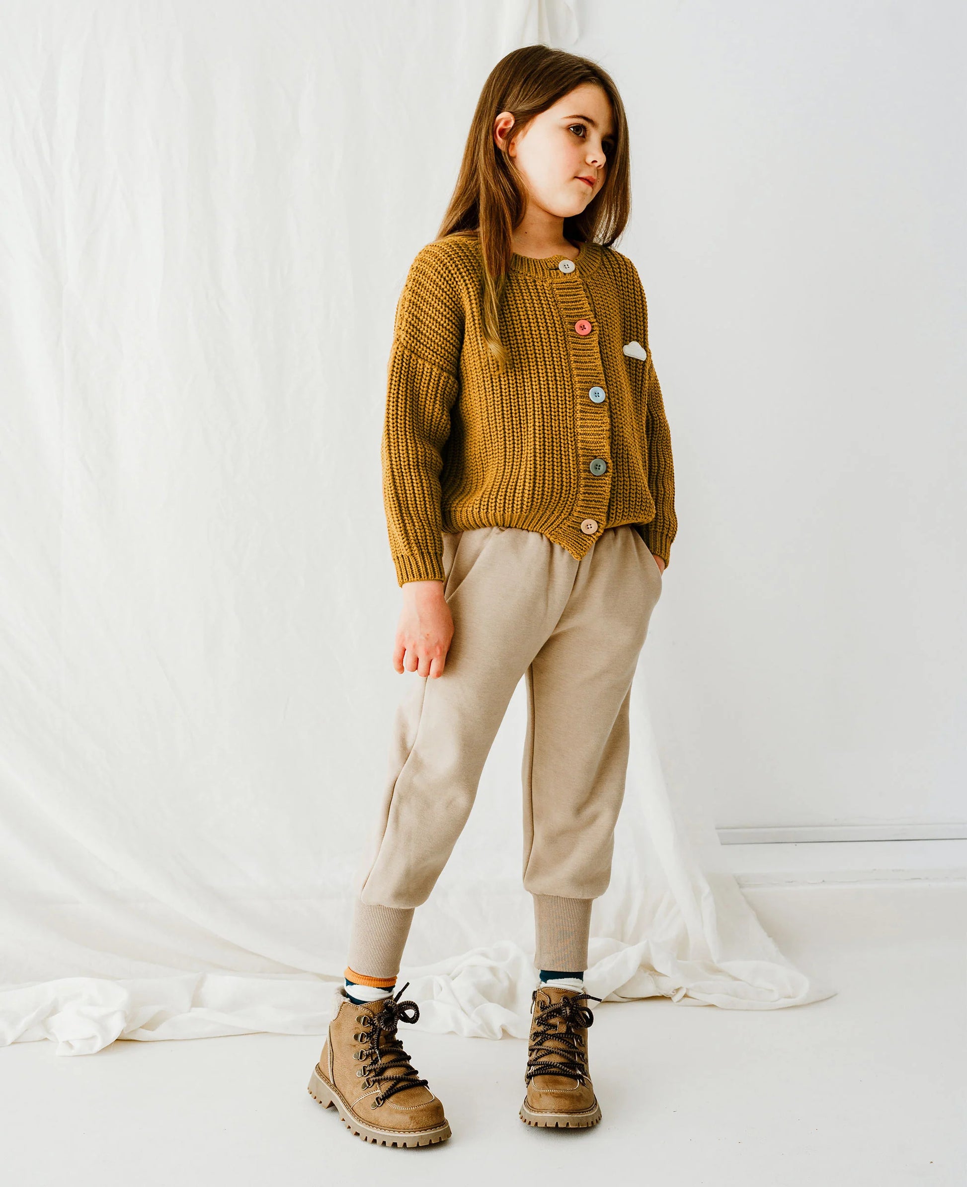 PETITE REVERY RECYCLED FLEECE JOGGER SWEATS OAT