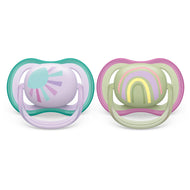 Philips Avent Ultra Air Pacifier 2pk 0-6M Lilac Sun Greenrainbow