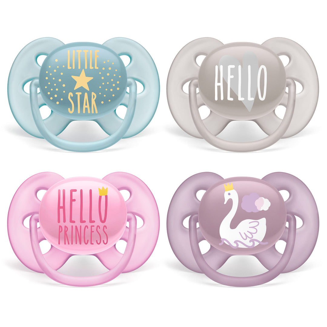 Philips Avent Ultra Soft Pacifier 6-18M Various Designs 2 Pack