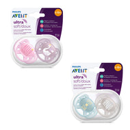 Philips Avent Ultra Soft Pacifier 6-18M Various Designs 2 Pack
