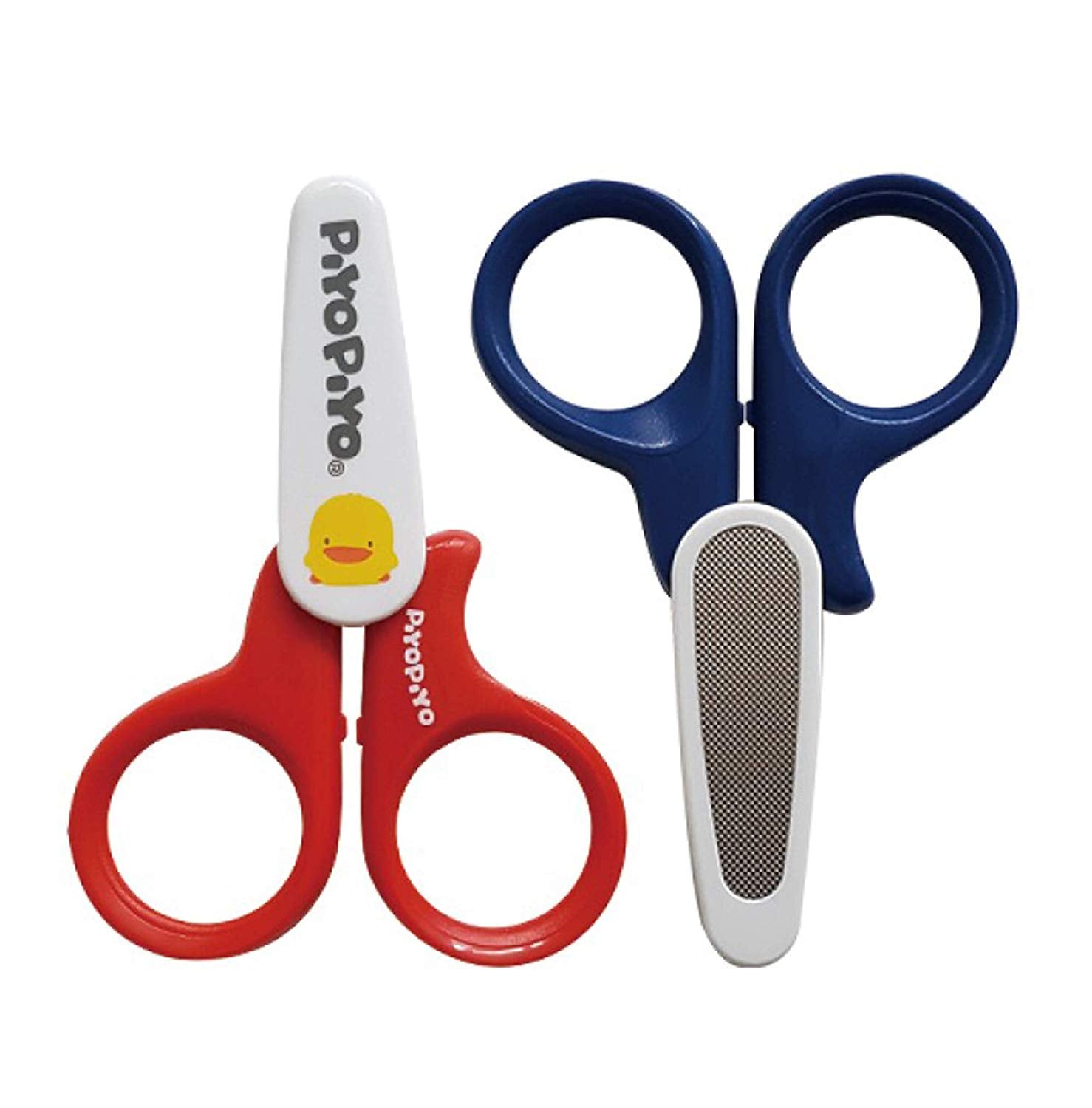 Piyo Piyo Baby Safety Scissors With Nail File Navy