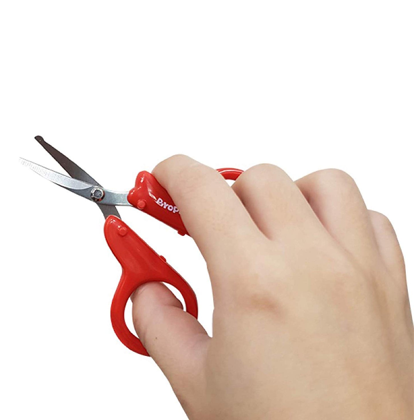 Piyo Piyo baby safety scissors with nail file, red