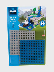 PLUS-PLUS DISPLAY / BLUE/GREY BASEPLATES