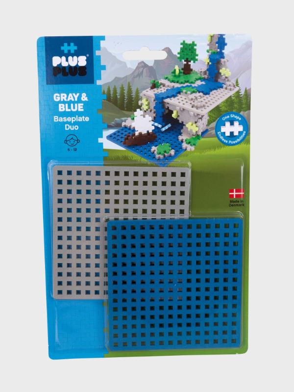 Plus-Plus Display / Blue/Grey Baseplates