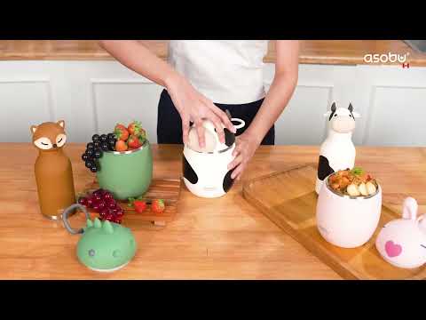 Asobu Foodie Holiday Kids Insulated Food Jar 20oz Snowman