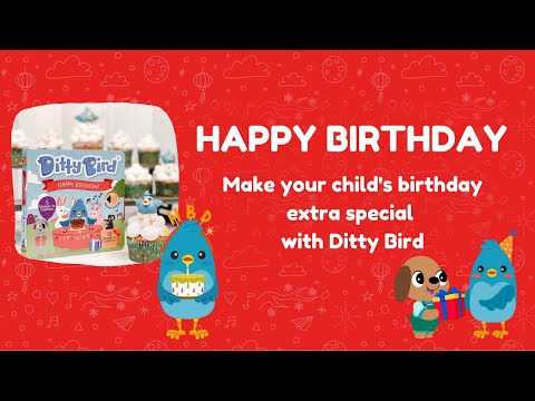 Ditty Bird Sound Book Happy Birthday USB-C Rechargeable