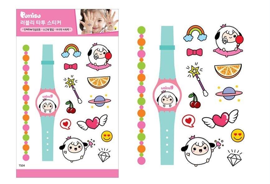 PUTTISU LOVELY TATTOO STICKER TS04 PUTTISU IN A RAINBOW