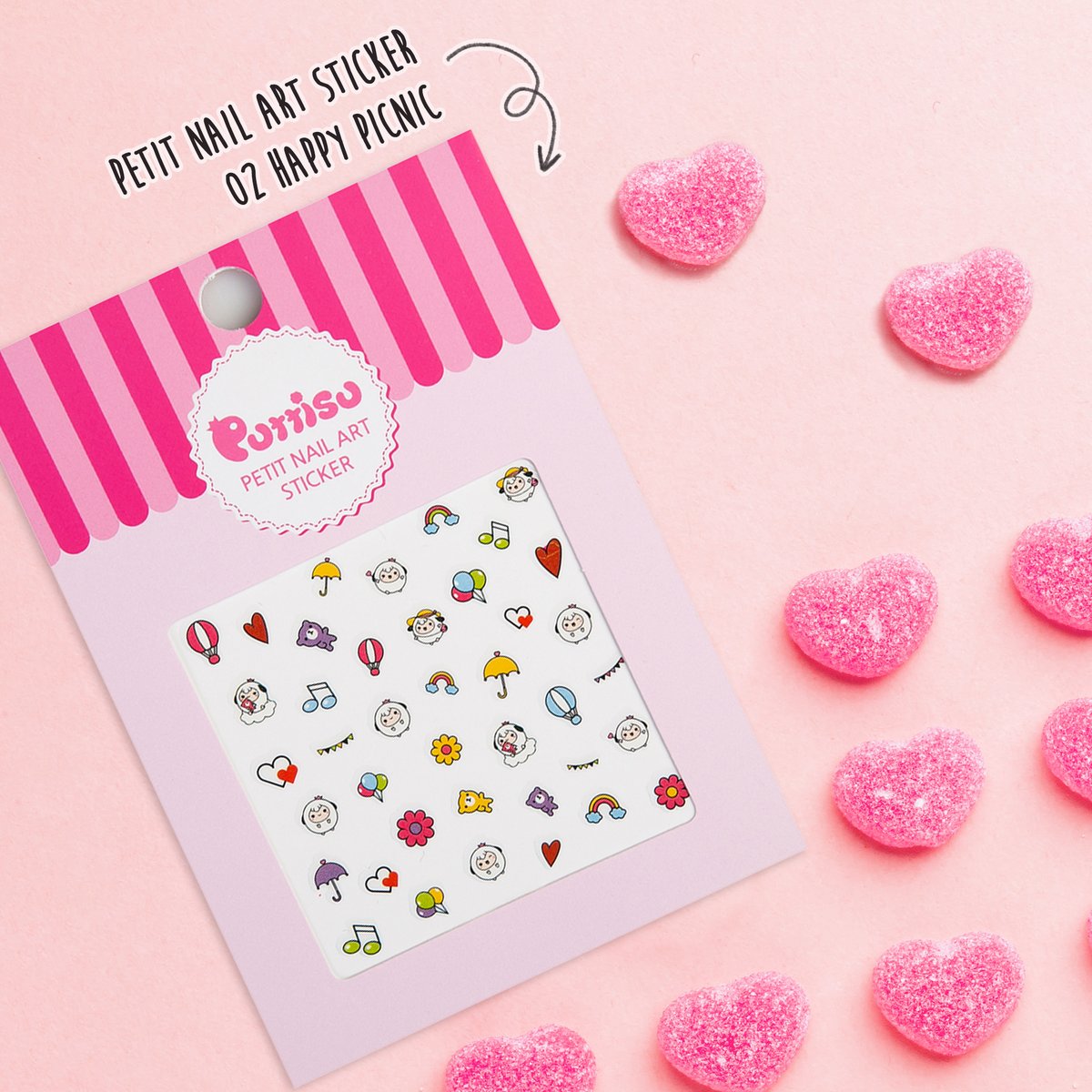 PUTTISU NAIL ART STICKER 02 HAPPY PICNIC
