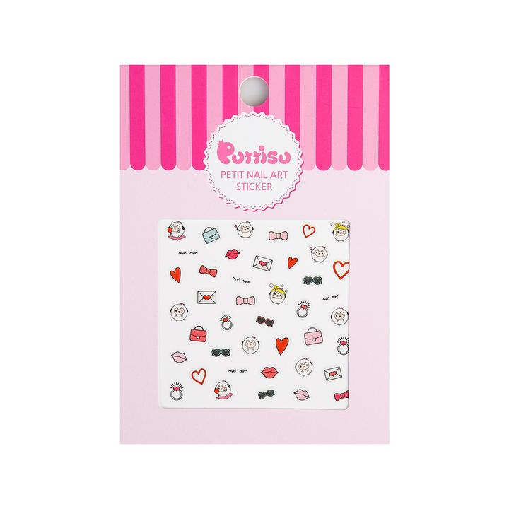 Puttisu nail art sticker 03 the sweetest girl sheet with cute icons