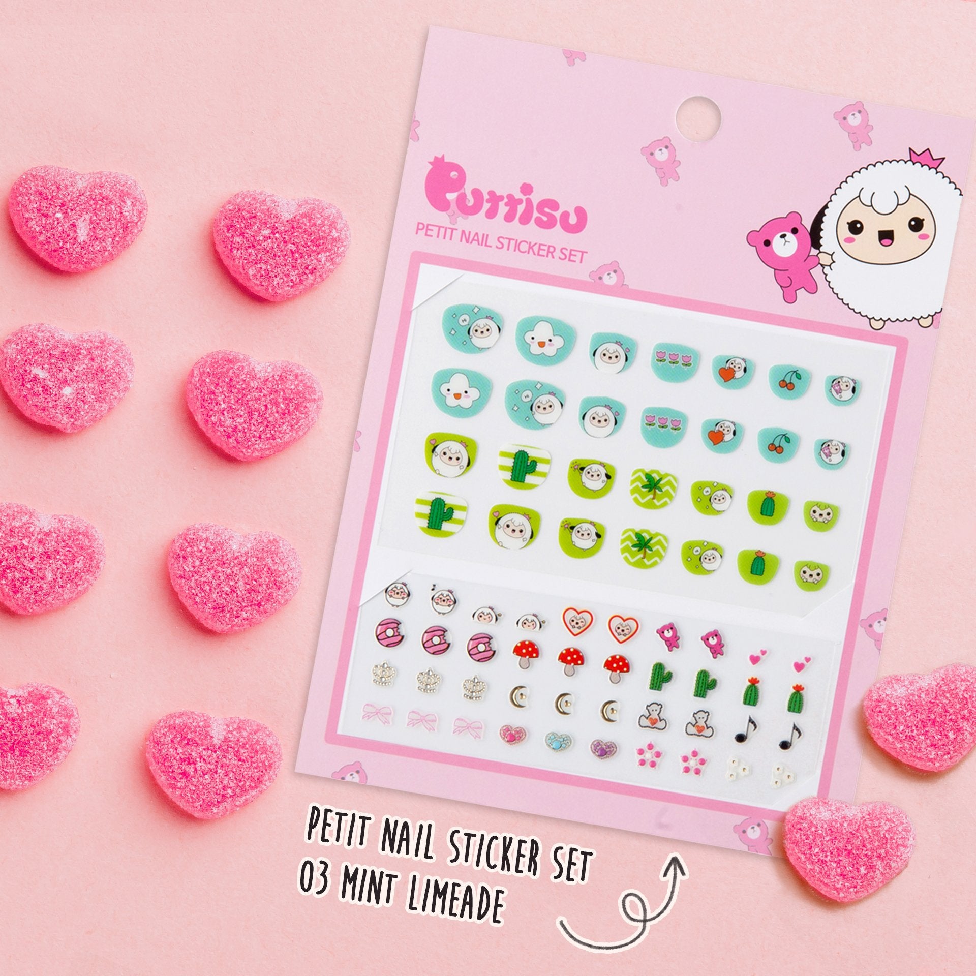 Puttisu Nail Sticker Set 03 Mint Lime Ade