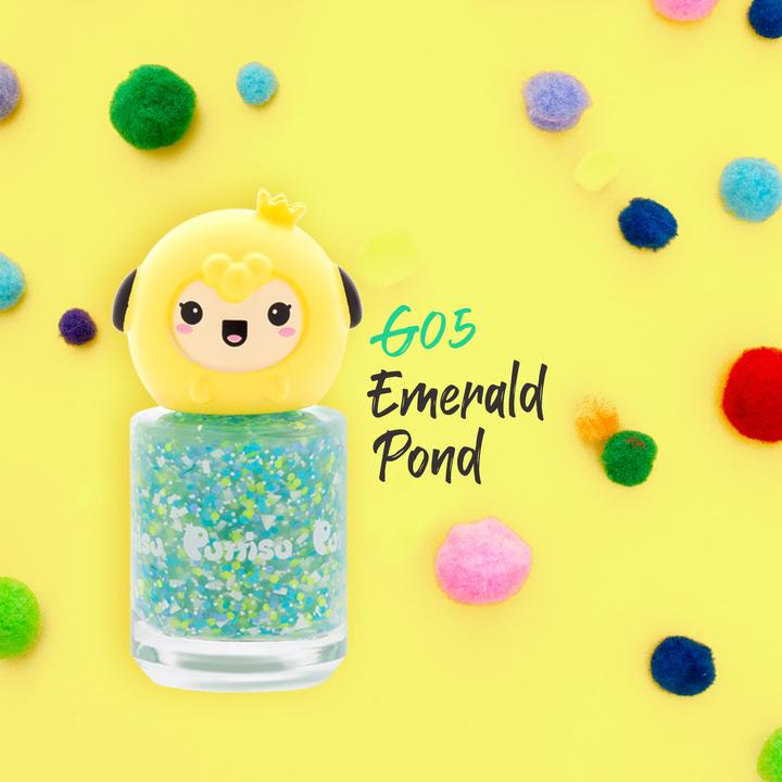 Puttisu Pangpang Nail Polish Glitter (G05) Emerald Pond
