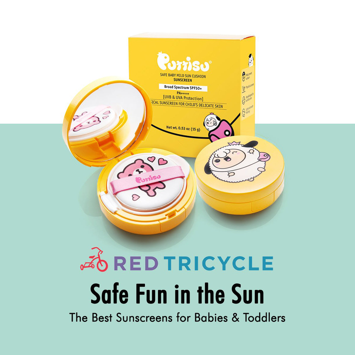 PUTTISU SAFE BABY MILD SUN CUSHION SPF50+ PA++++