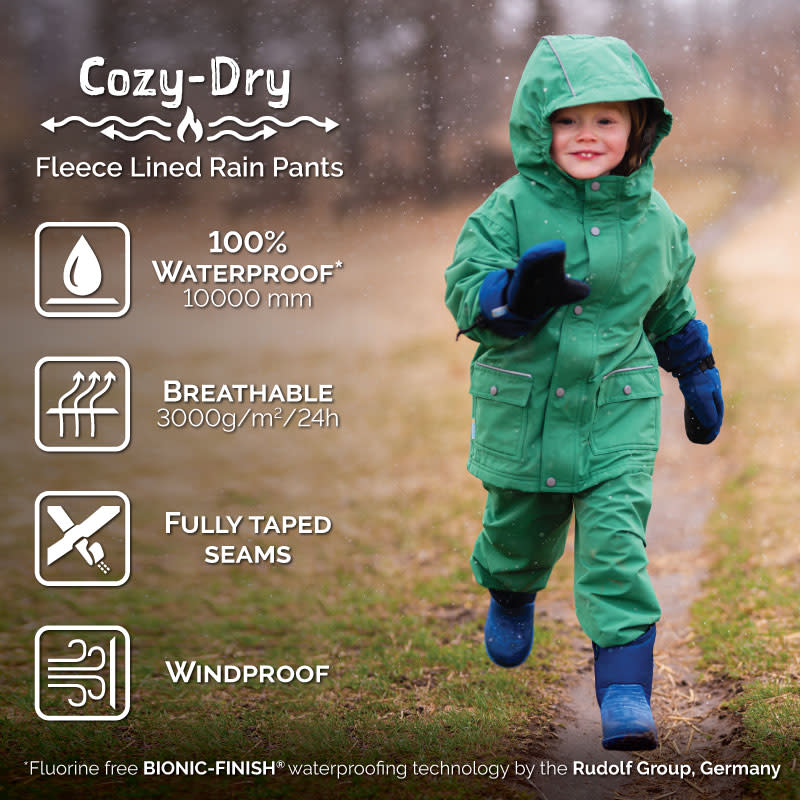 JAN & JUL WATERPROOF COZY DRY RAIN PANTS BEAR MOUNTAIN
