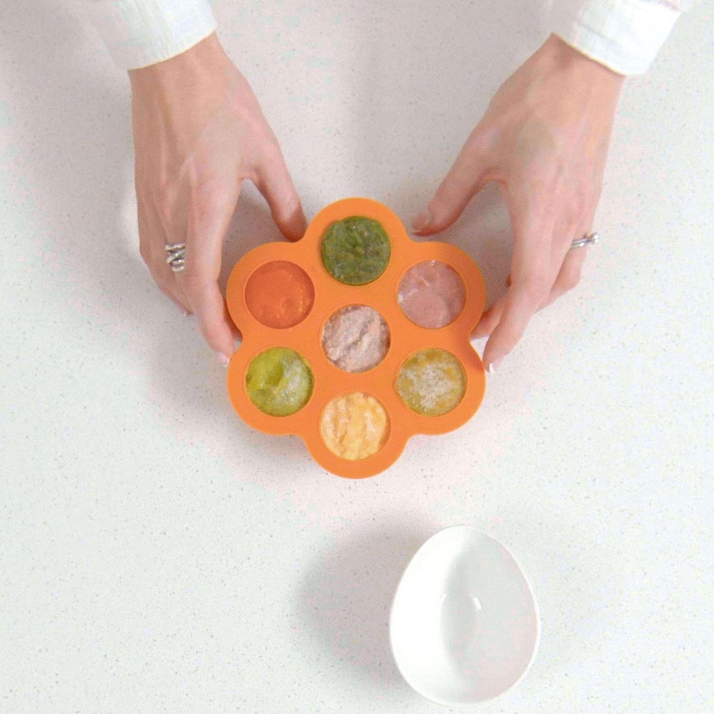 QUARK CHIILL SILICONE BABY FOOD FREEZER TRAY WITH LID 7 40ML PORTIONS - baby enRoute
