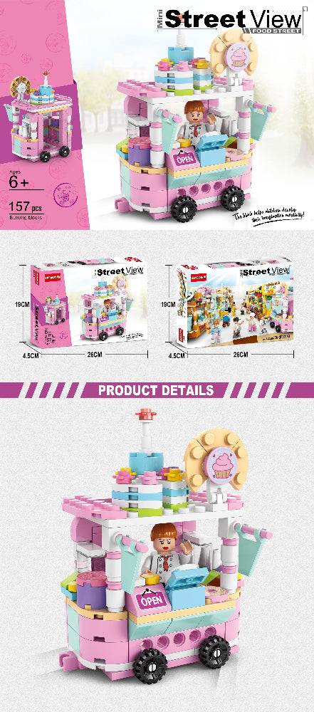 HANDSOME BUILDING BLOCK SERIES CUPCAKE STALL 157 PCS - baby enRoute