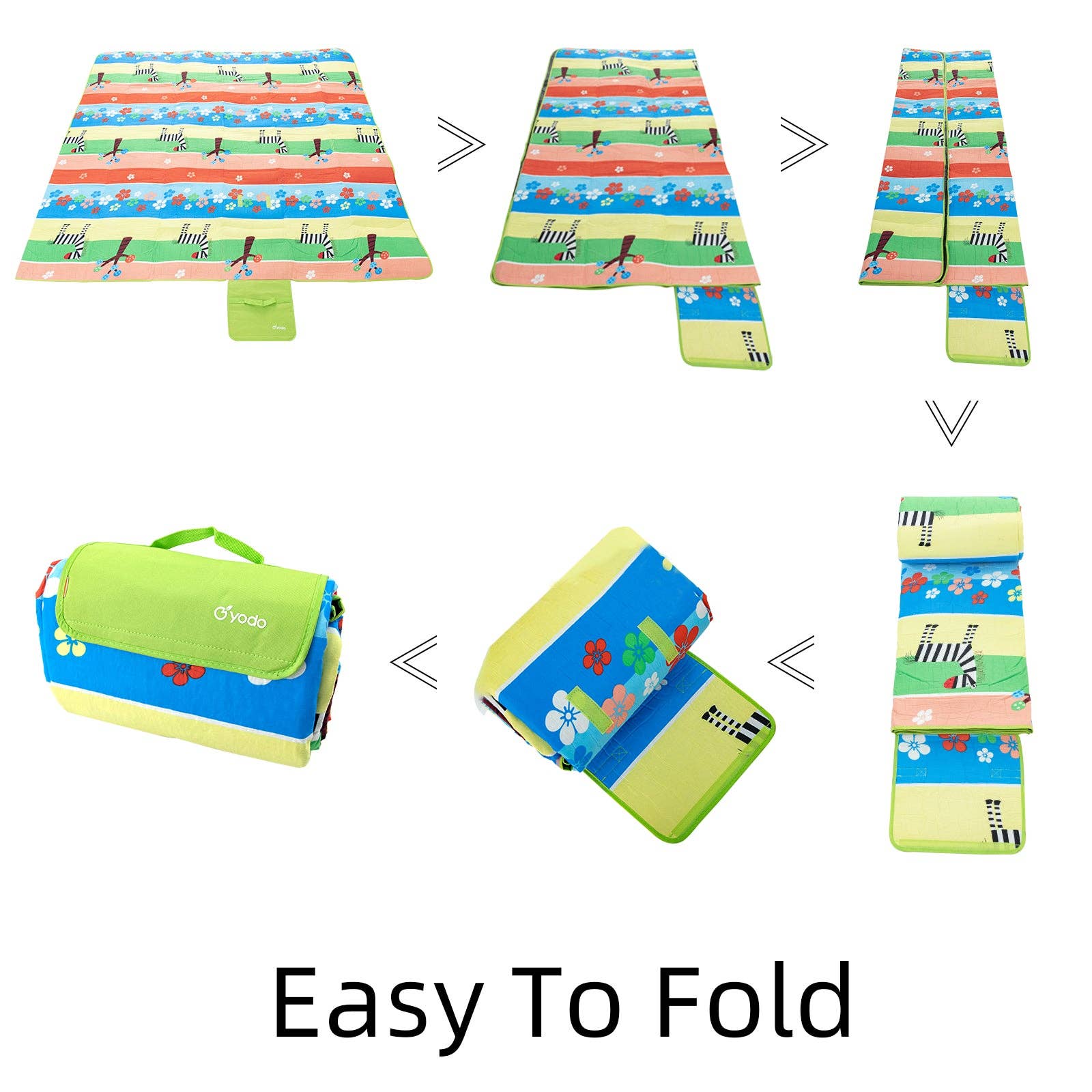Ray Star 79''X79'' Blossom Picnic Blanket Sandproof Waterproof Large Mat For Beach