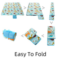 Ray Star 79''X79'' Dinosaur Picnic Blanket Sandproof Waterproof Large Mat For Beach