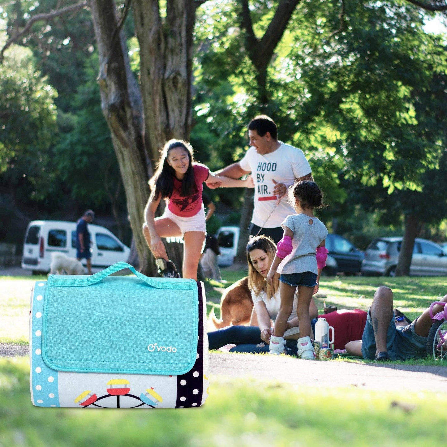 RAY STAR 79''X79'' FERRIS WHEEL PICNIC BLANKET SANDPROOF WATERPROOF LARGE MAT FOR BEACH - baby enRoute