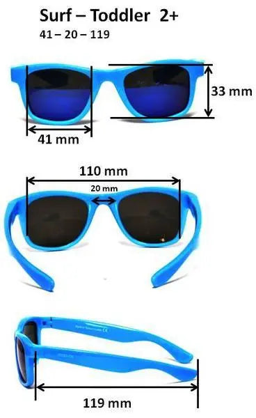 Real Shades Surf Sunglasses Kids Neon Blue