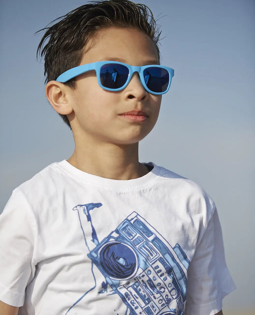 Real Shades Surf Sunglasses Kids Neon Blue
