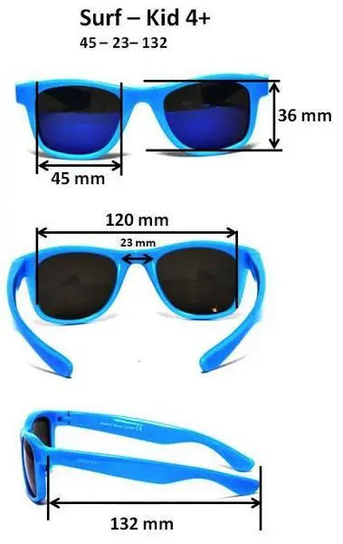 Real Shades Surf Sunglasses Kids Neon Blue