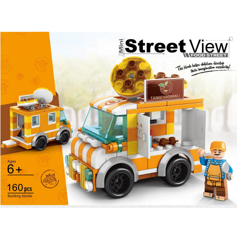 Handsome Building Block Series Roasted Chestnut Stall 160pcs