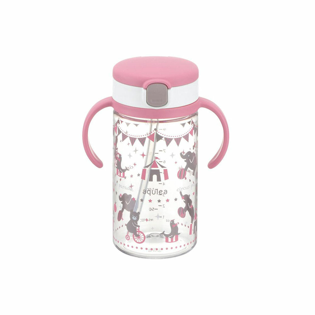 RICHELLE CLEAR STRAW BOTTLE MUG 320ML