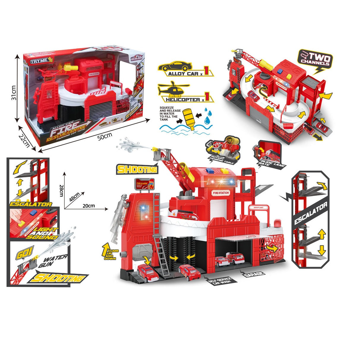 HANDSOME MULTIFUNCTIONAL FIRE HEADQUARTERS PARKING LOT SET - baby enRoute