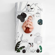 ROOKIE HUMANS COTTON SATEEN CRIB SHEET WOODLAND DREAMS