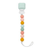 LOULOU LOLLIPOP GEM PACIFIER CLIP RAINBOW
