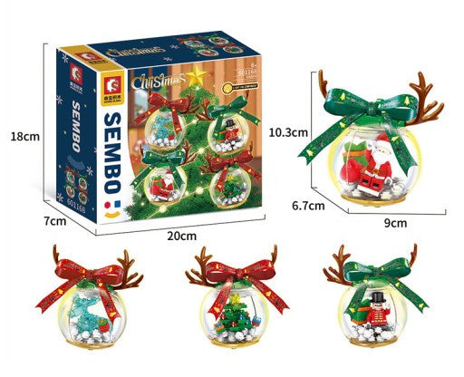 SEMBO CHRISTMAS CRYSTAL BALL TREE PENDANTS DECORATION GIFT BUILDING BLOCKS - baby enRoute