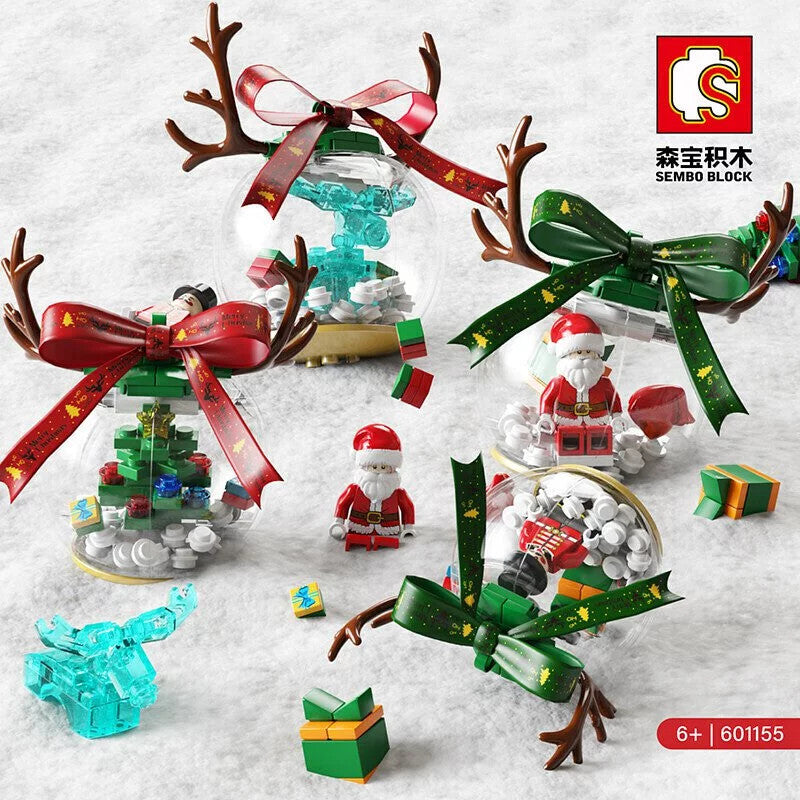 Sembo Christmas Crystal Ball Tree Pendants Decoration Gift Building Blocks