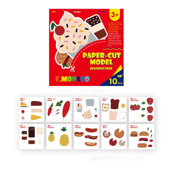 FLOWER MONACO PAPER CUT SERIES FOODS - baby enRoute