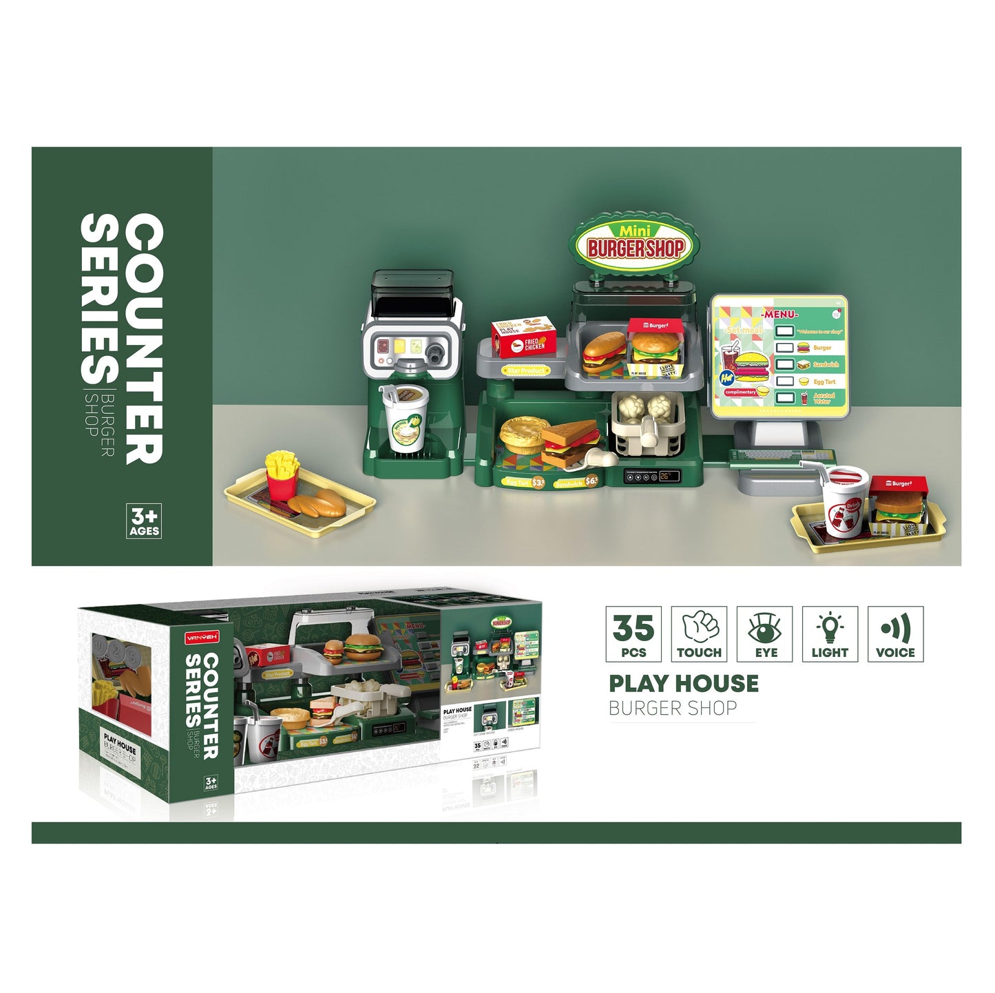HANDSOME FAST FOOD SHOP 35 PCS - baby enRoute
