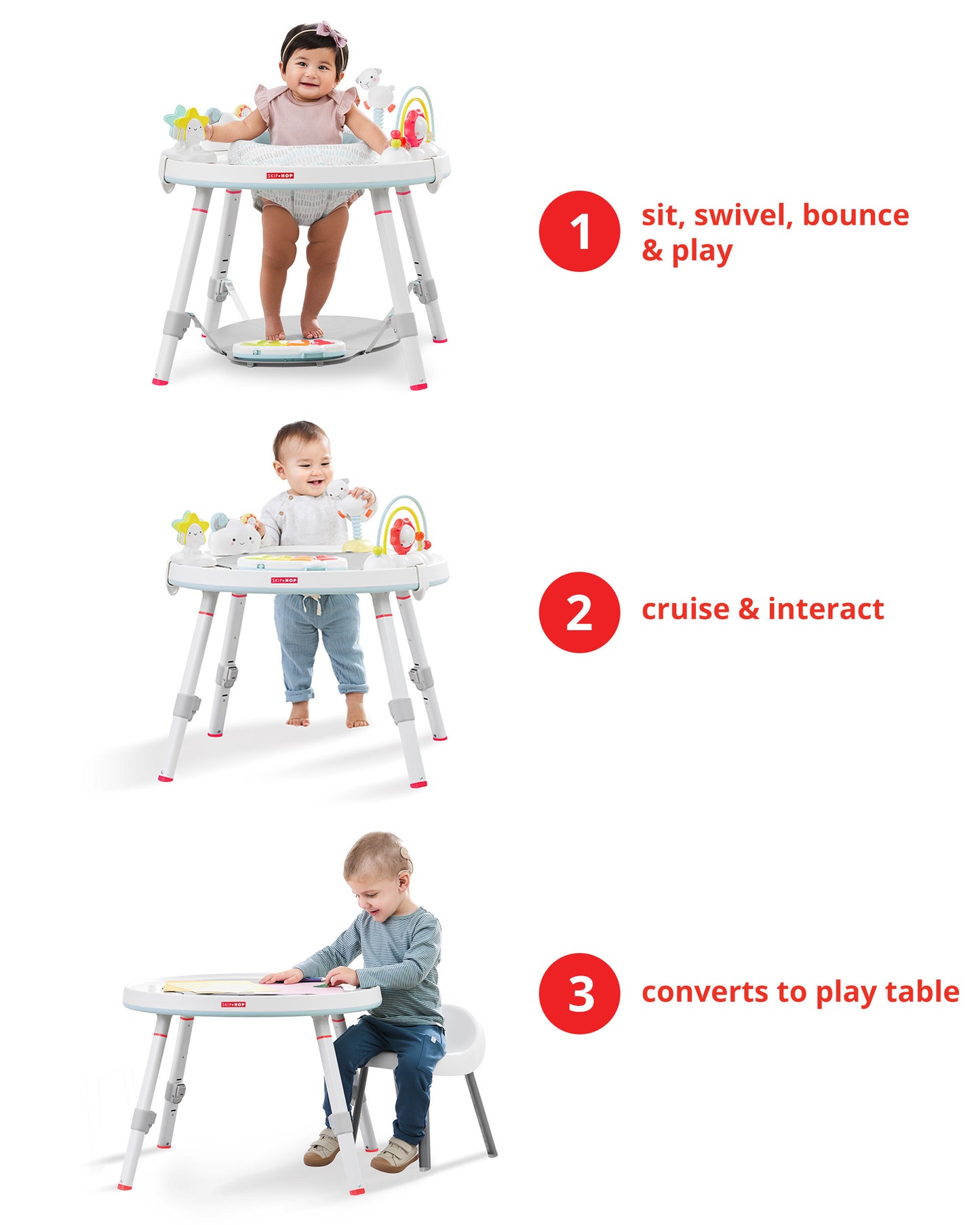 SKIPHOP SILVER LINING CLOUD BABY'S VIEW ACTIVITY CENTER - baby enRoute