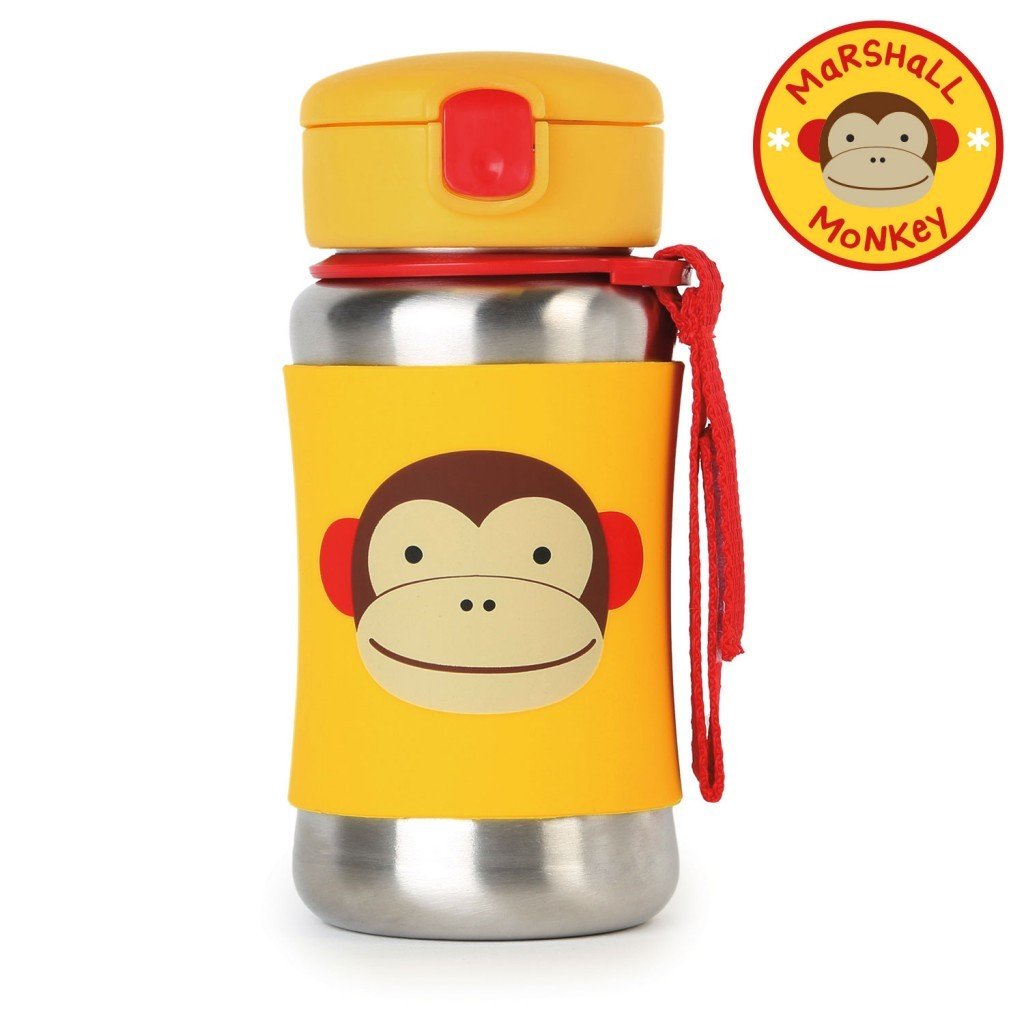 SKIP HOP ZOO STAINLESS STEEL STRAW BOTTLE