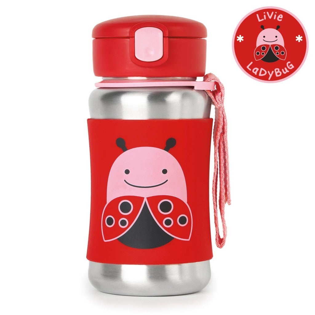 SKIP HOP ZOO STAINLESS STEEL STRAW BOTTLE