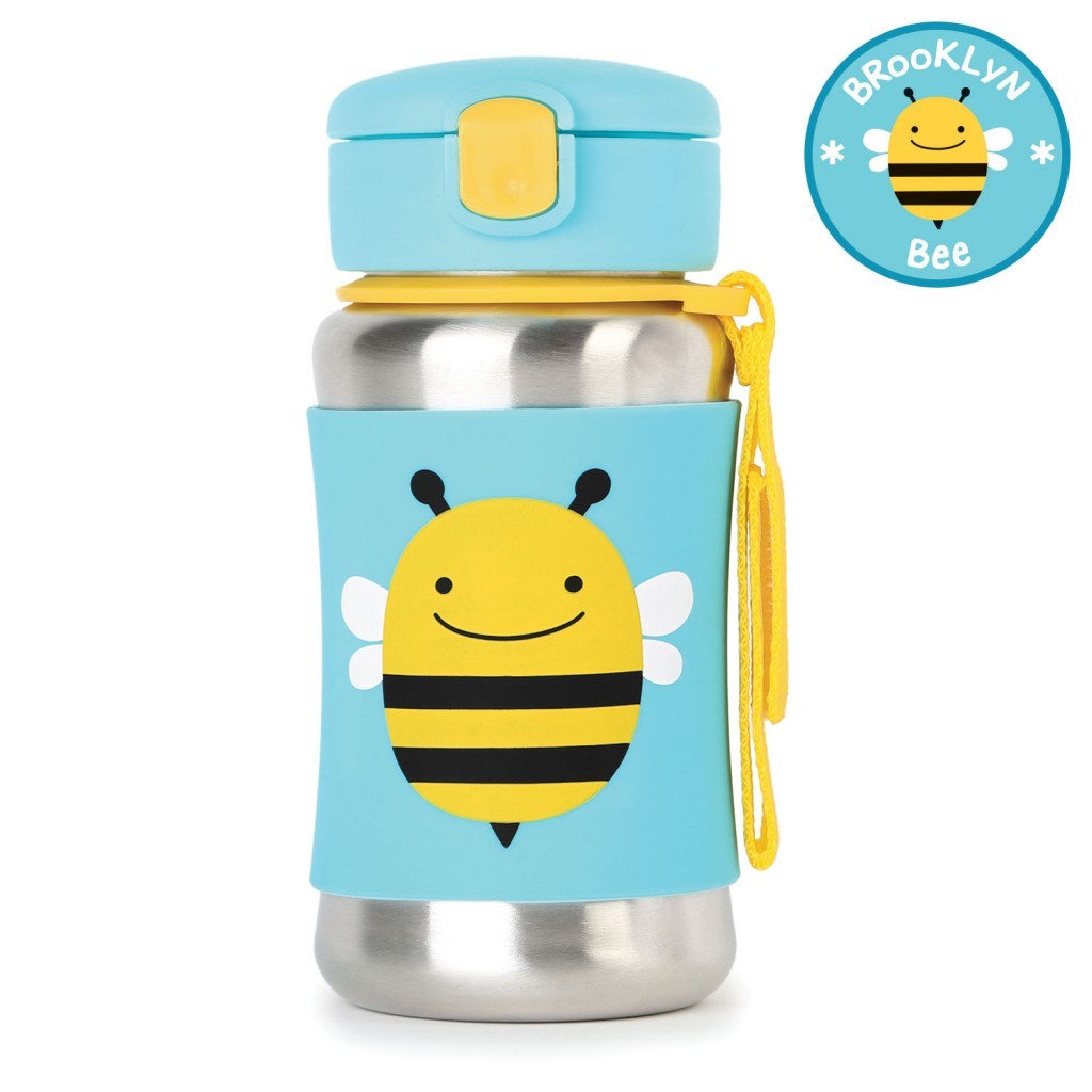 SKIP HOP ZOO STAINLESS STEEL STRAW BOTTLE