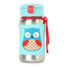 SKIP HOP ZOO STAINLESS STEEL STRAW BOTTLE
