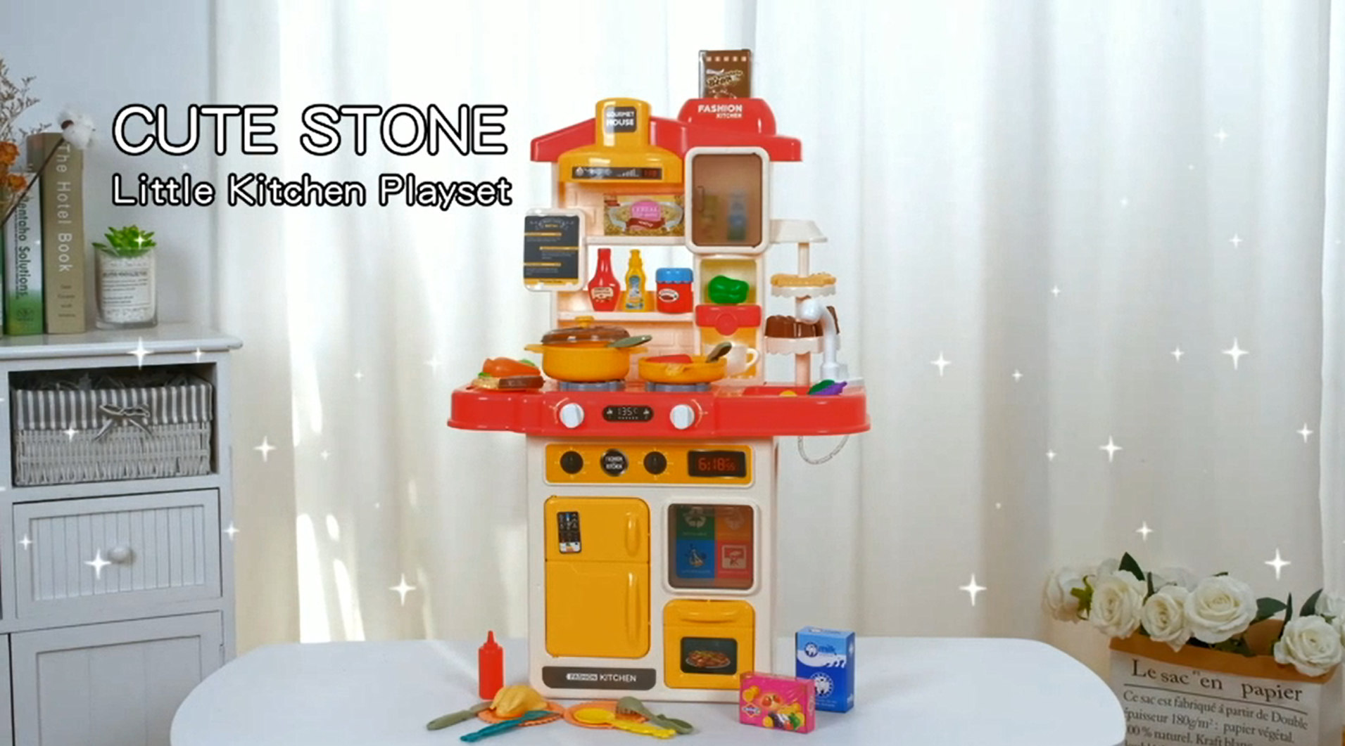 CUTE STONE KIDS KITCHEN PLAYSET