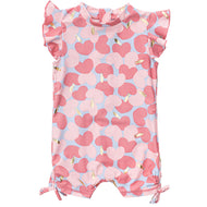 SNAPPER ROCK APPLE LOVE FLUTTER SLEEVE SUNSUIT