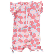 SNAPPER ROCK APPLE LOVE FLUTTER SLEEVE SUNSUIT