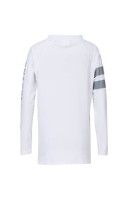 SNAPPER ROCK WHITE ARM BAND LONG SLEEVE RASH TOP