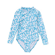 SNAPPER ROCK AQUA BLOOM SUSTAINABLE LS SURF SUIT